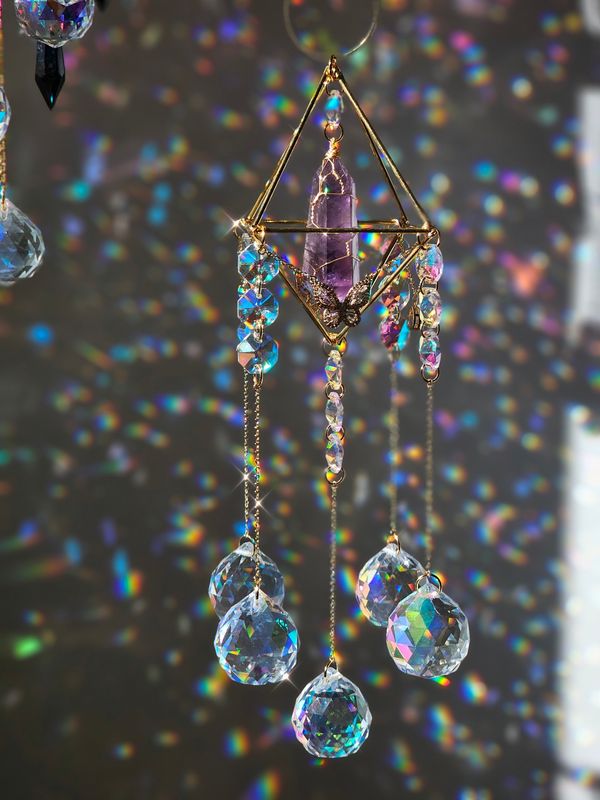 Amethyst crystal suncatcher RACHEL