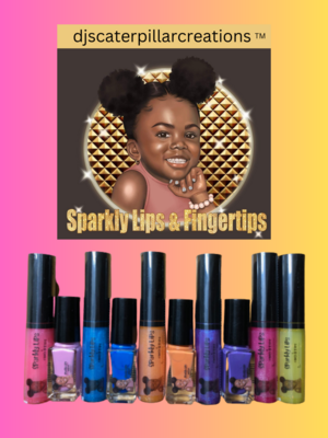 SPARKLY SPECIAL (Free bracelet with purchase)
Sparkly Lips (Gloss) and Fingertips (Polish)
(Drop Down List Options)