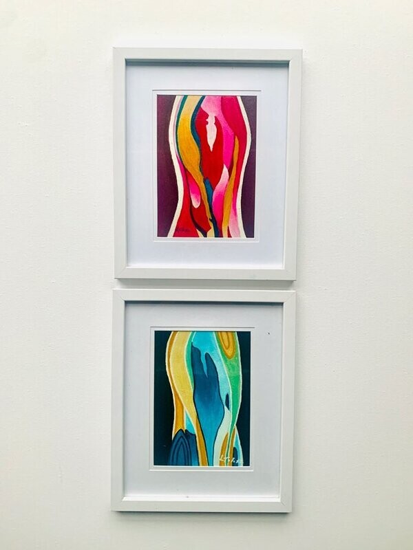 1.d 2x Oil framed paintings