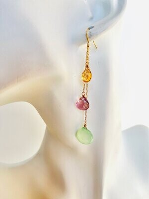 C15  Liliana’s Gems "3 Drops" - Citrine, Amethyst, Chalcedony