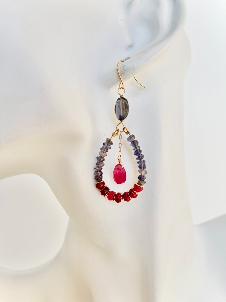 C12 Liliana’s Gems "Cute" - Iolite & Purple Jade
