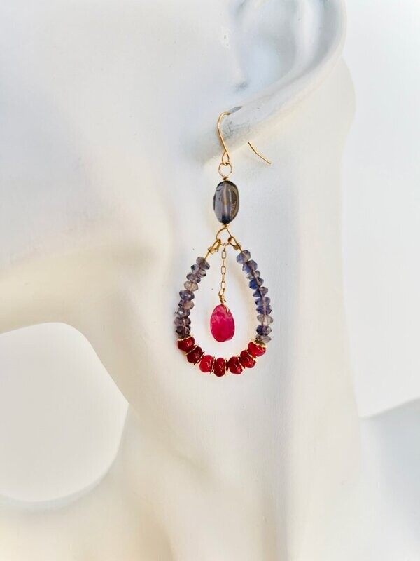 C12 Liliana’s Gems "Cute" - Iolite & Purple Jade