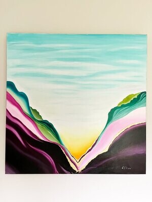 B8. Large Abstract painting in canvas