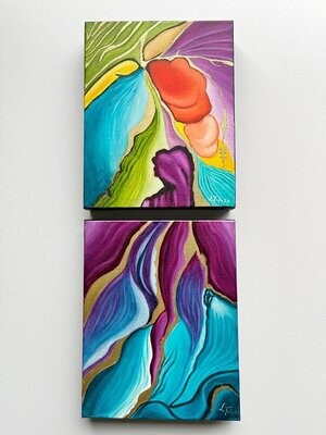 B3. Small Abstract painting in canvas 2 for $200.00
