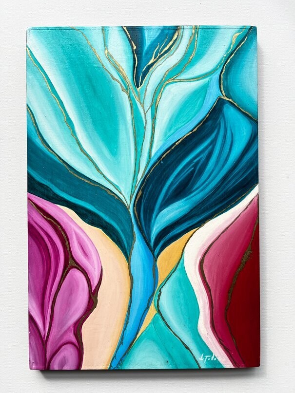 B6. Medium Abstract Painting in canvas $ 200.00