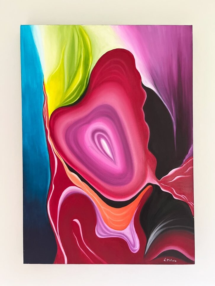 B5. Small Abstract painting in canvas 2 for $200.00