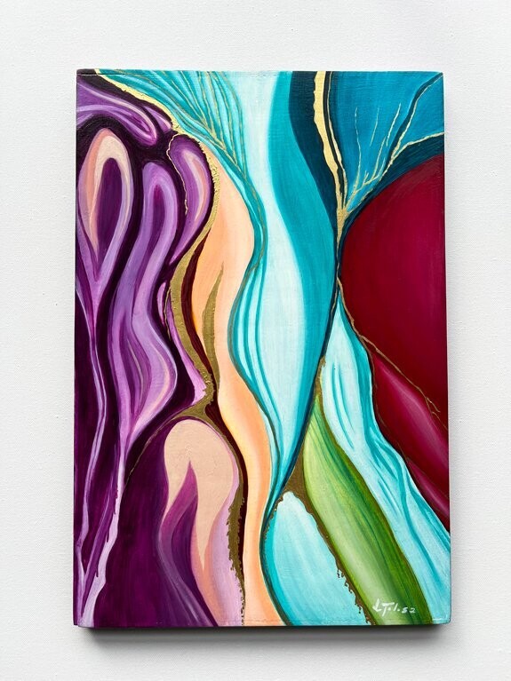B7. Medium Abstract Painting in canvas