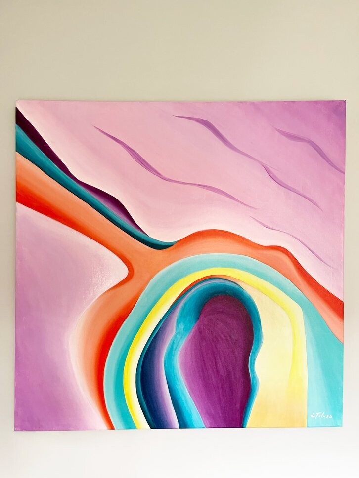 B11. Medium Abstract Painting in canvas