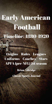 History of Pro Football Timeline: 1880-1920