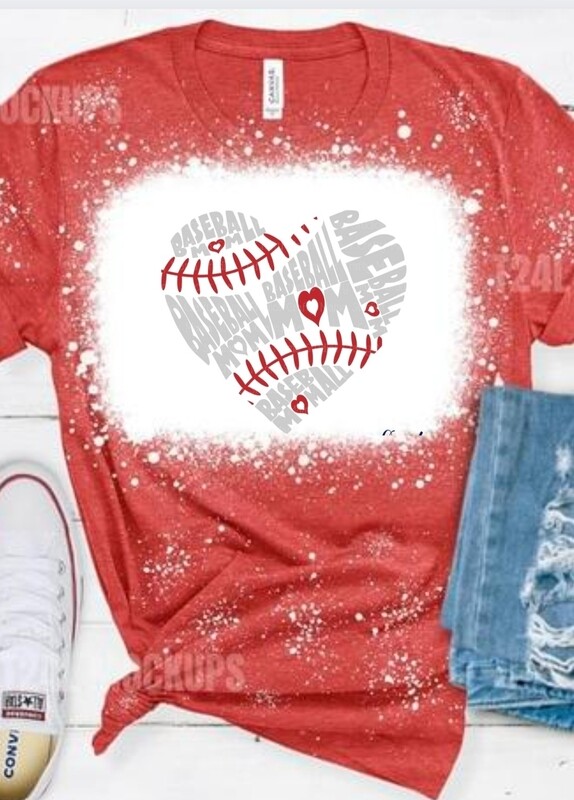 Baseball mom- bleached