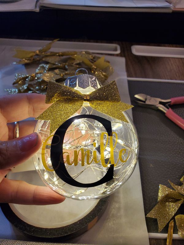 Custom light up ornament