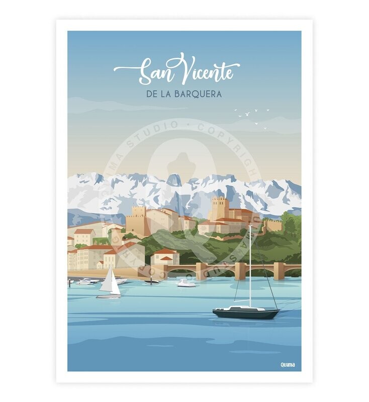 Lámina San Vicente de la Barquera, Cantabria