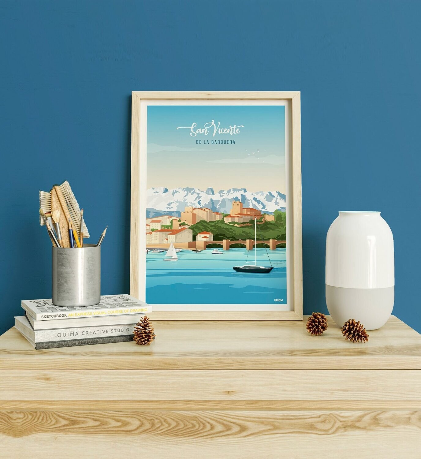 Lámina de San Vicente de la Barquera