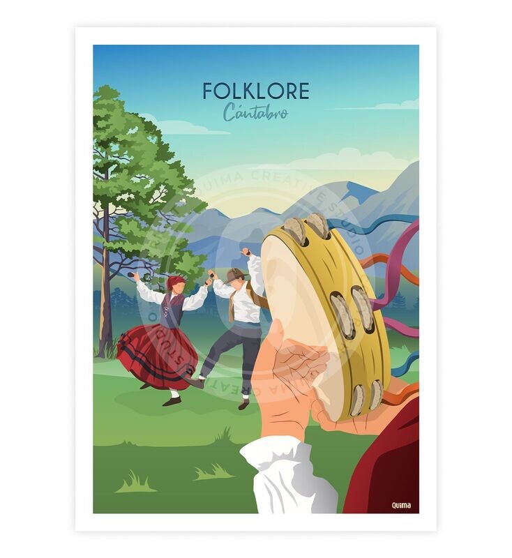 Lámina Folklore Cántabro