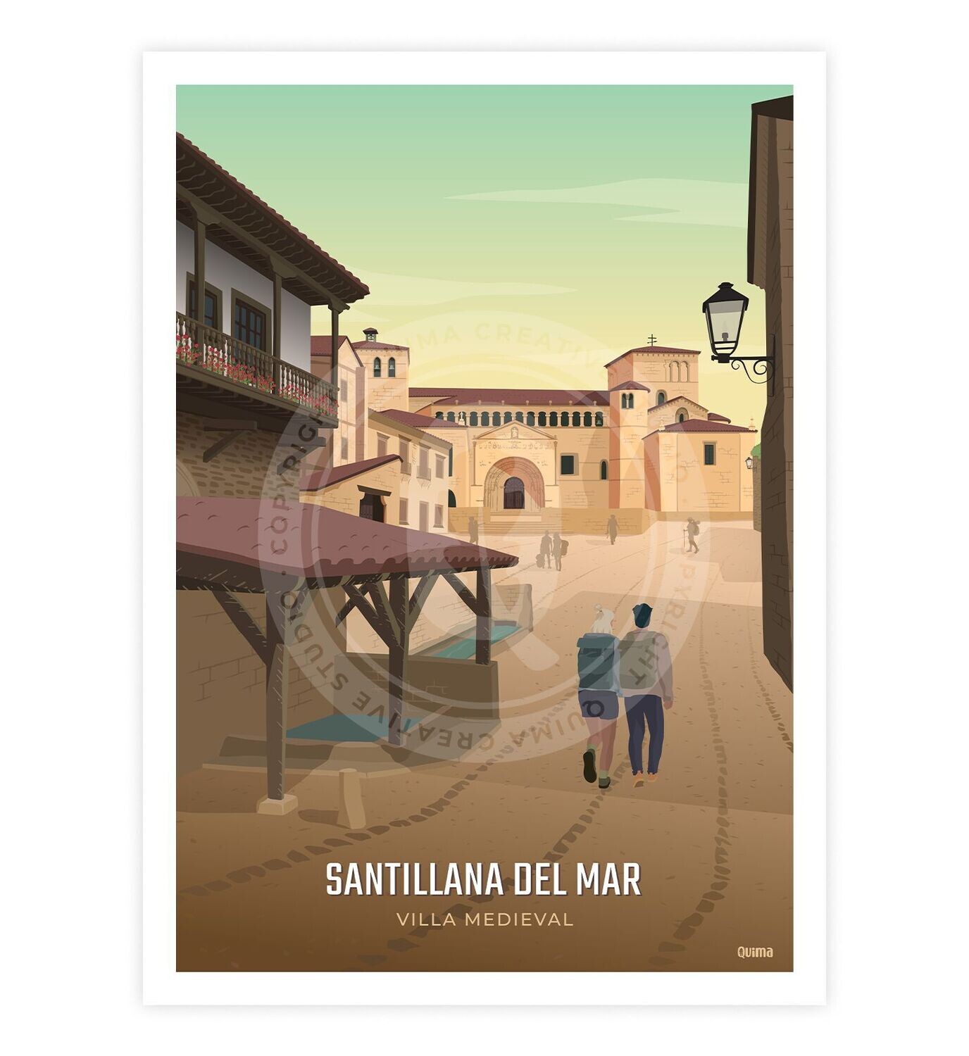 Lámina Santillana del Mar, Cantabria
