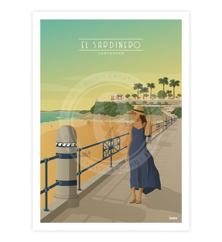 Lámina El Sardinero, Santander