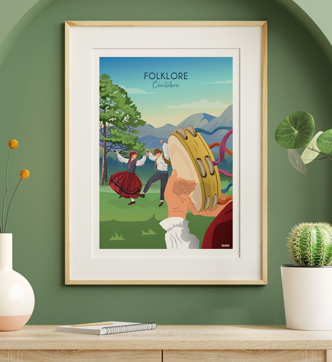 Lámina Folklore Cántabro