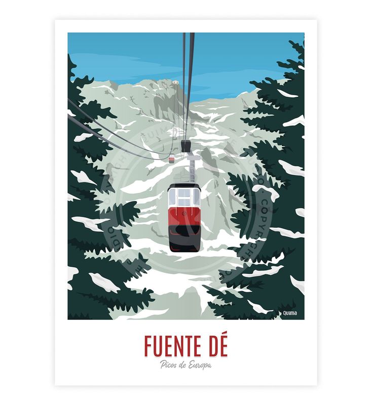Lámina Fuente Dé, Picos de Europa