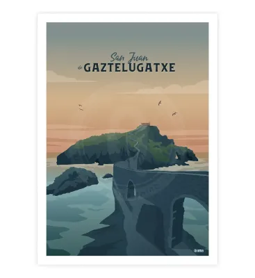 Lámina San Juan de Gaztelugatxe, País Vasco
