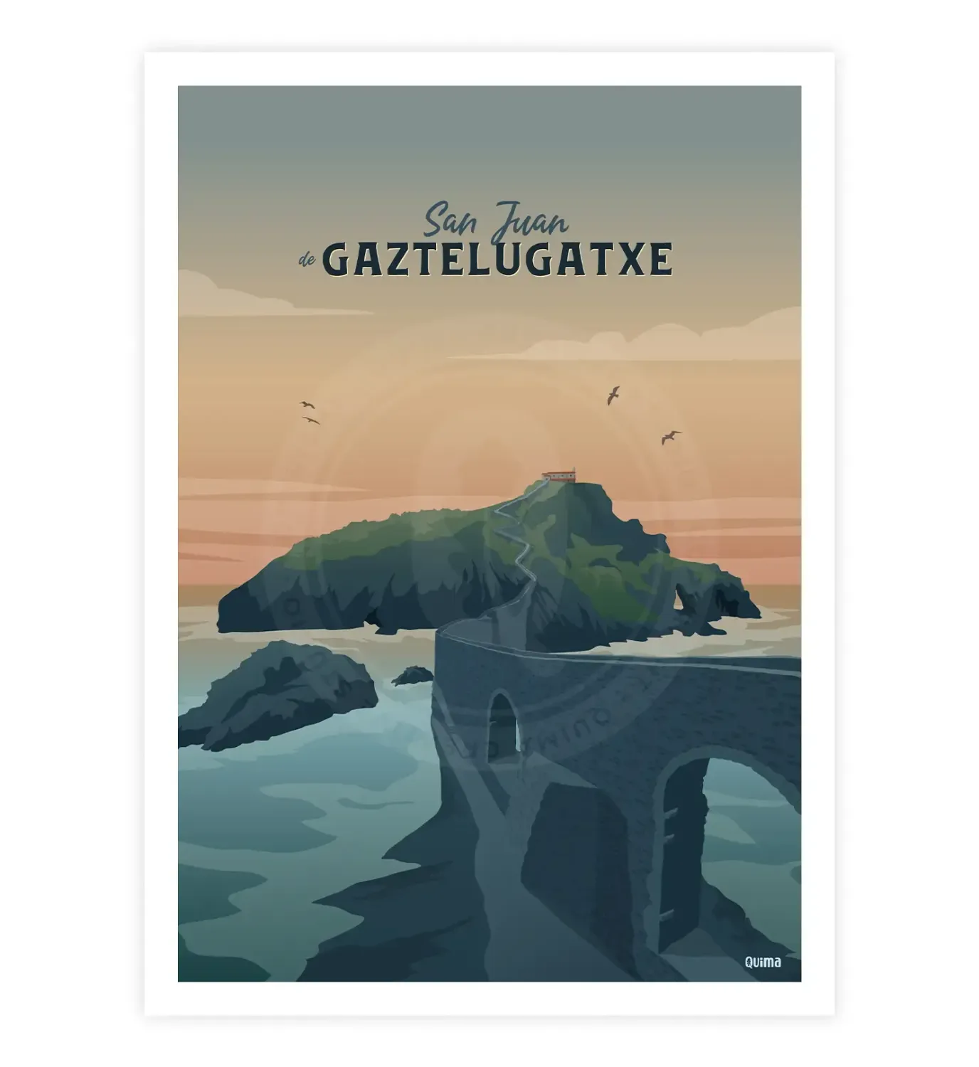 Lámina San Juan de Gaztelugatxe, Tamaño lámina:: 30x40 cm