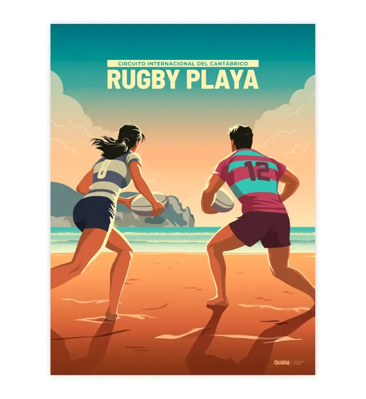 Lámina Rugby Playa Cantabria Ed. 2024