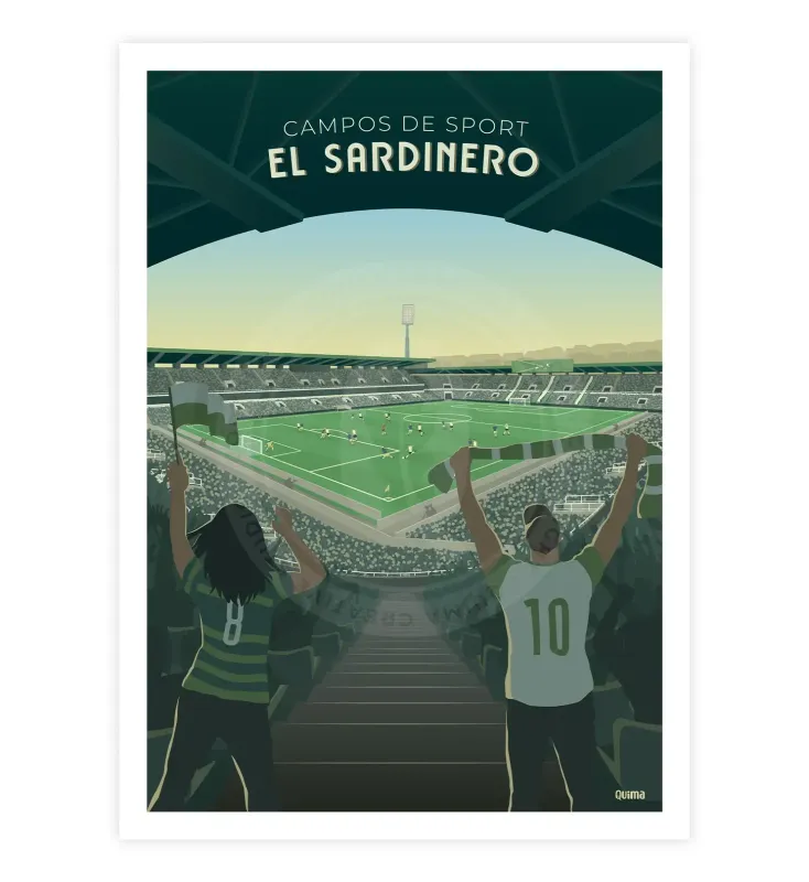 Lámina Campos de Sport de El Sardinero, Santander
