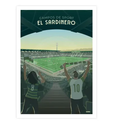 Lámina Campos de Sport de El Sardinero, Santander