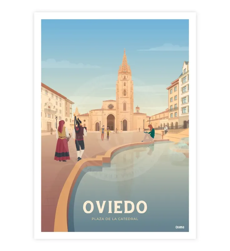 Lámina Oviedo Asturias