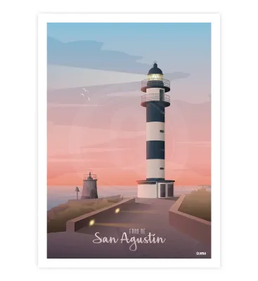 Lámina Faro San Agustín Asturias