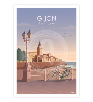 Lámina Gijón Asturias
