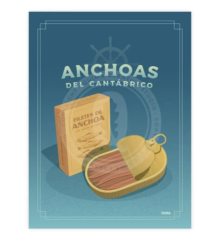 Lámina Anchoas del Cantábrico