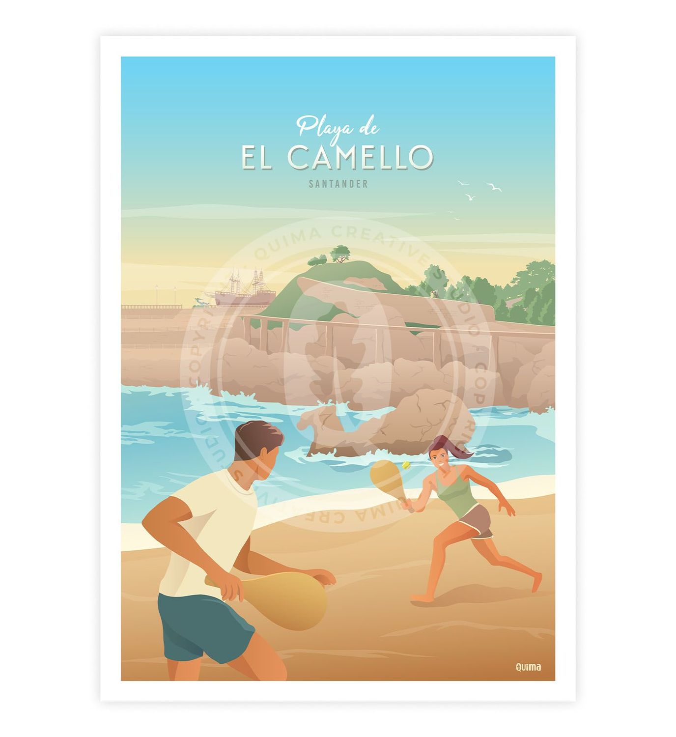 Lámina El Camello Santander, Tamaño lámina:: 30x40 cm