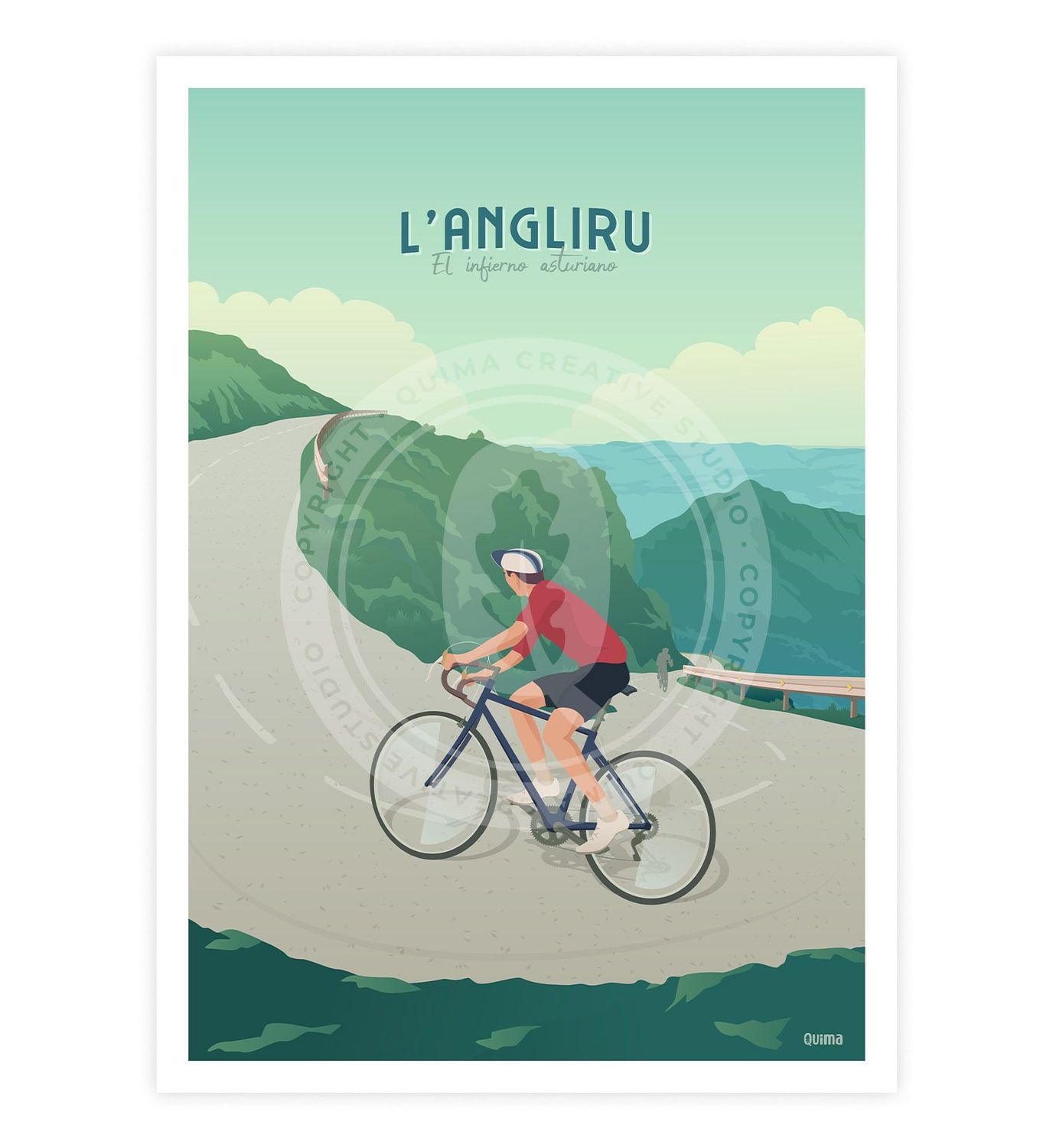 Lámina L'Angliru, Tamaño lámina:: 30x40 cm