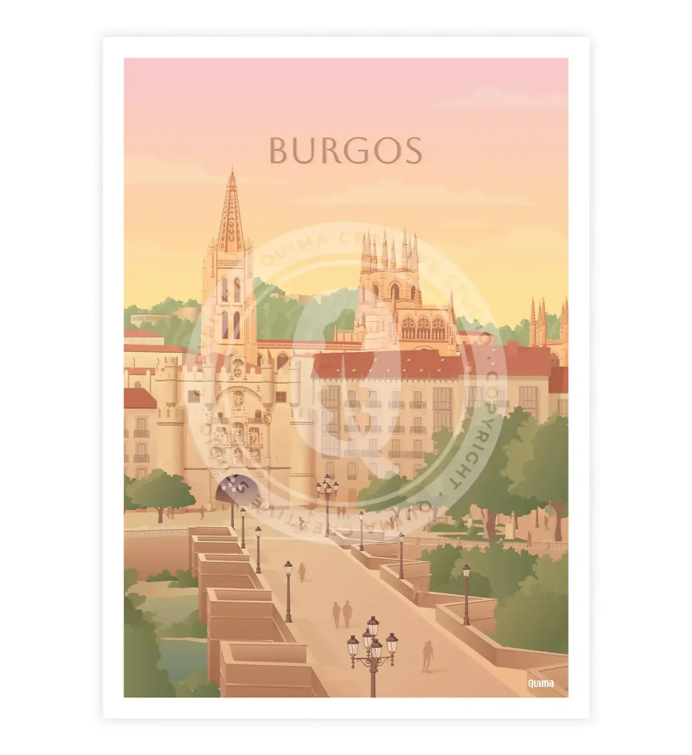Lámina Burgos, Tamaño lámina:: 30x40 cm