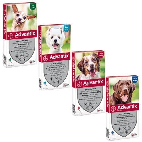 Advantix Opzioni per peso cane e fialette