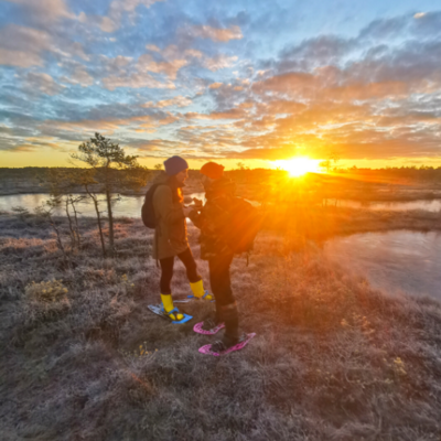 PĀRGĀJIENI AR PURVA/SNIEGA KURPĒM