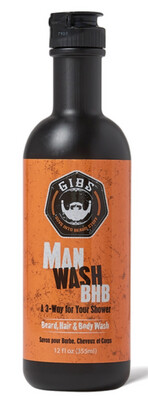 GIBS Grooming Man  Wash BHB (Beard, Hair and Body) 12oz