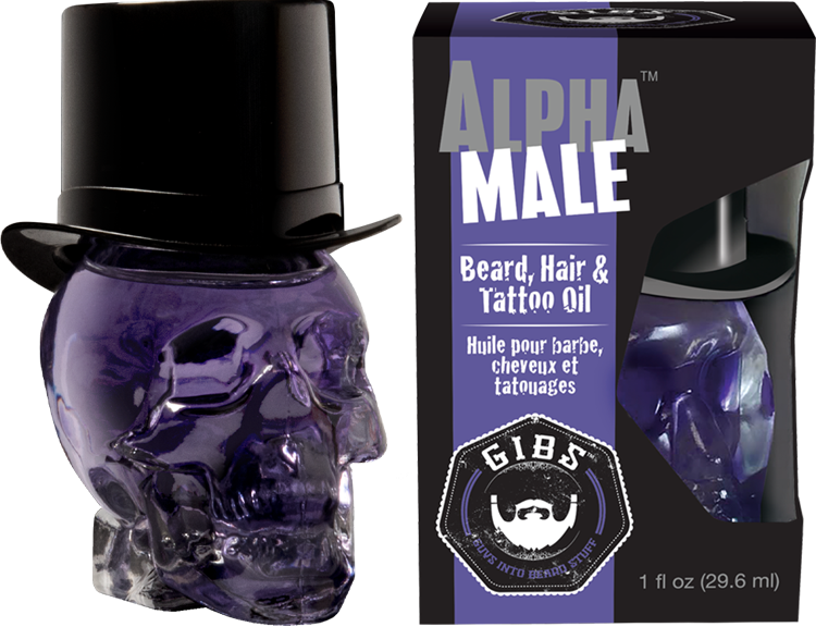 GIBS Grooming Alpha Male Beard, Hair &amp; Tattoo Oil 1oz