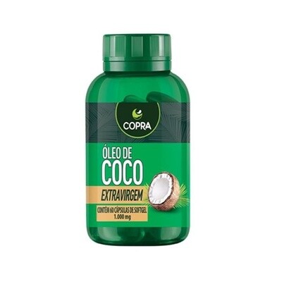 Oléo de Coco Copra Extra Virgem Com 60 Cápsulas