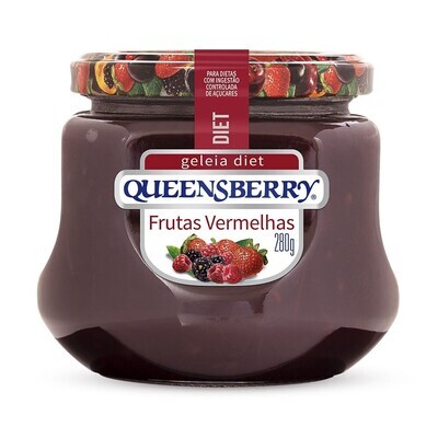 Geleia diet frutas vermelhas 280 gramas Queensberry