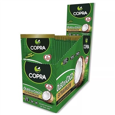 Kit 40 óleo de coco extra virgem 15 ml sache Copra