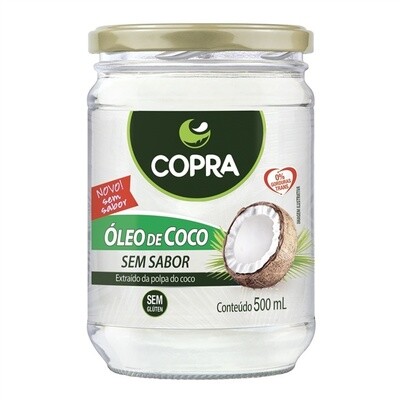 Óleo de coco sem sabor 500 ml Copra