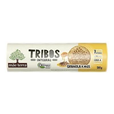 Biscoito orgânico tribos aveia e granola 130 gramas Mãe Terra