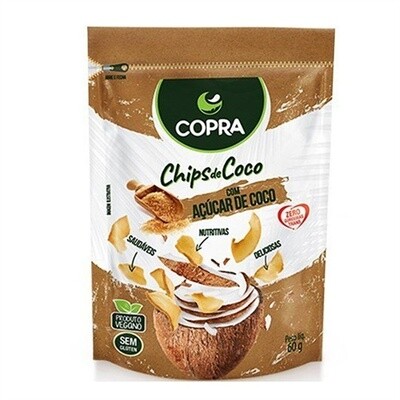Chips de coco com açúcar de coco vegano 60 gramas Copra