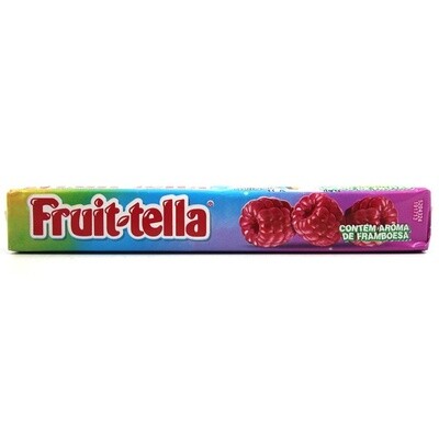 Bala fruit tella mastigável sabor framboesa com 16 unidades