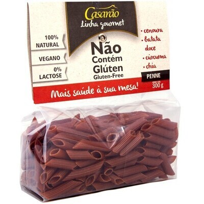 Macarrão penne cenoura e batata doce 300 gramas Casarão