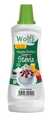 Adoçante com stevia 100ml Wolfs