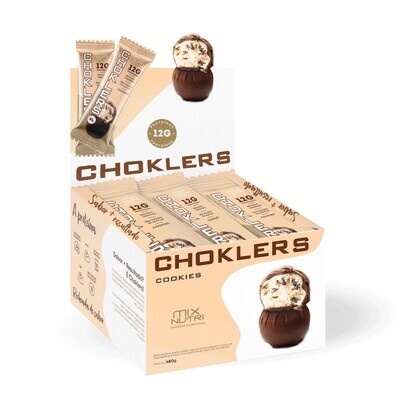 Barra de proteína cookies com 12 unidades de 40 gramas Choklers