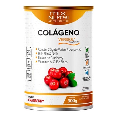 Colageno verisol cranberry 300 gramas Mix Nutri