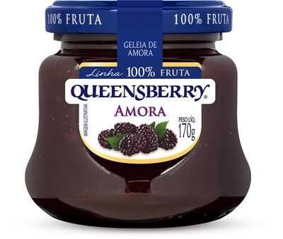Geleia 100% fruta sabor amora 170 gramas Queensberry